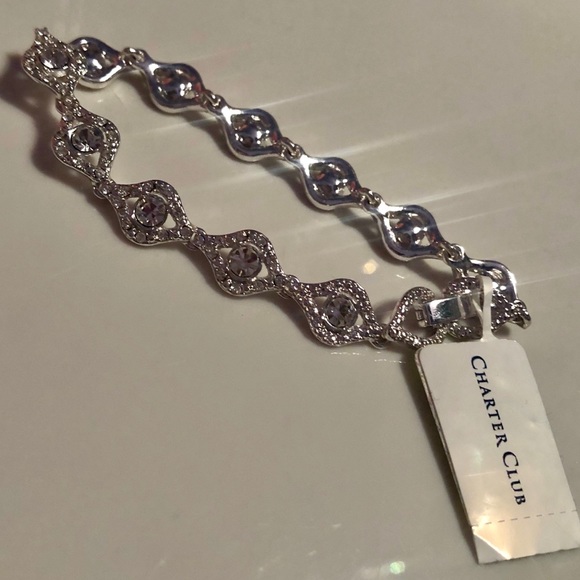 Charter Club sterling silver bracelet NWT - Picture 2 of 4